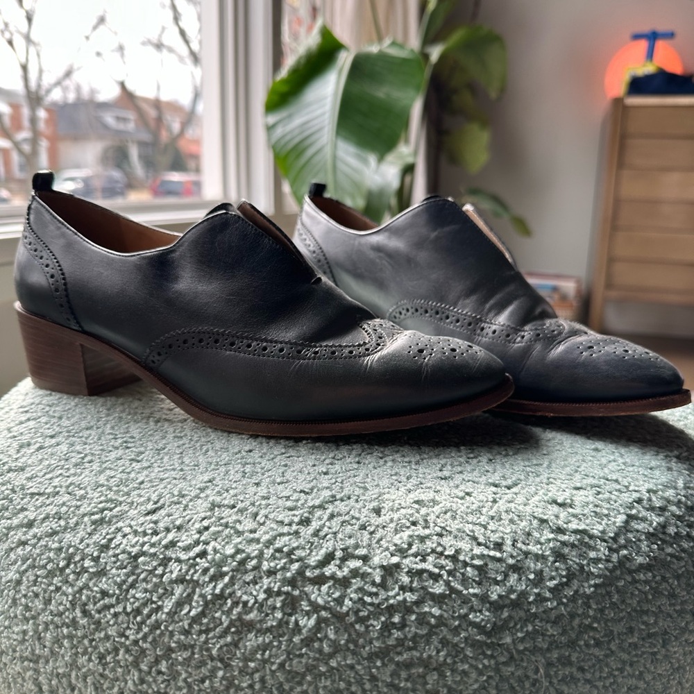 J. Crew Black Leather Loafers